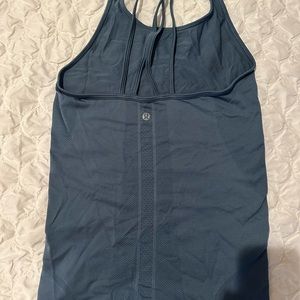 blue strappy lululemon tank